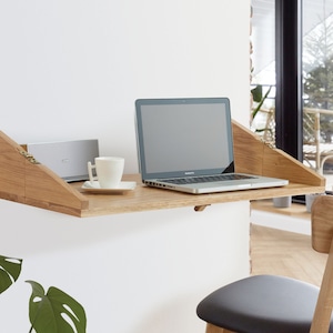 Escritorio para computadora en forma de L con silla de oficina, escritorio  de computadora de esquina de estudio/oficina, tablero de madera de pino de