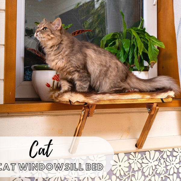 Cat Windowsill Hammock Large And Comfortable Cat Windowsill Perch  - Sunbathing Window Catio Bed Shelf For Indoor Cats