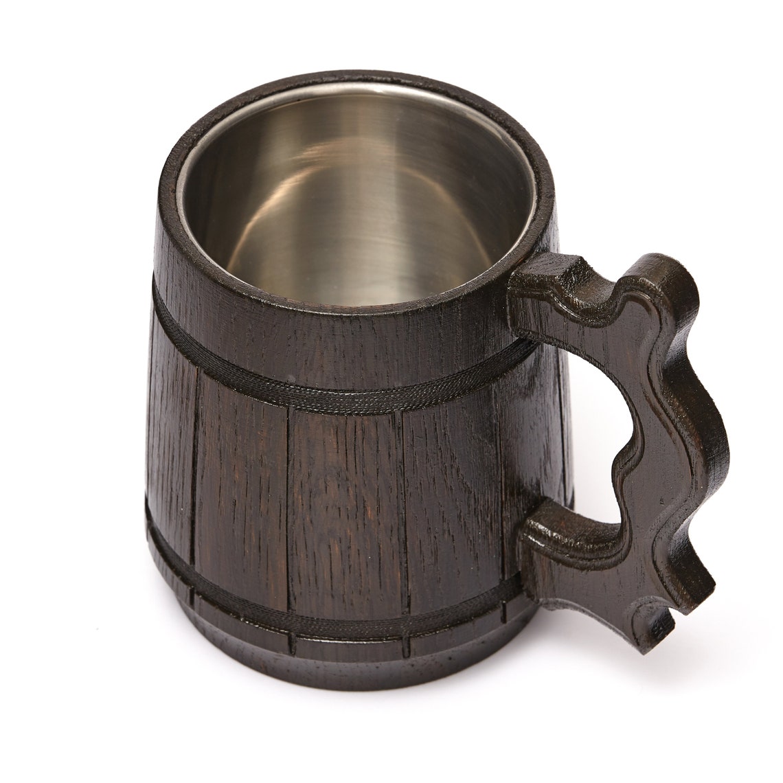 Premium Handmade Wooden Beer Stein Oak Wood Pint Beer Etsy UK