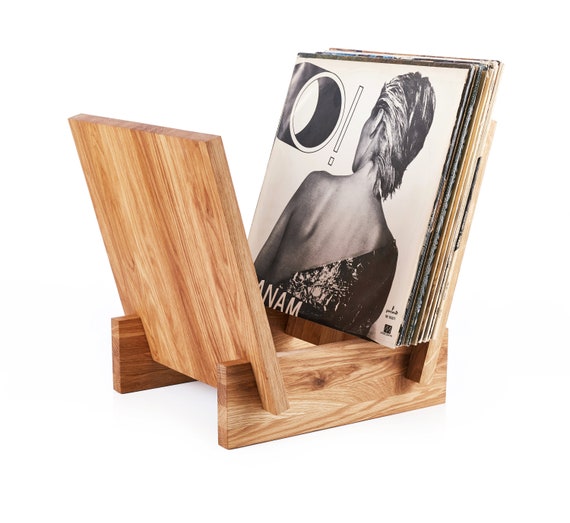 Wooden Vinyl Record Flip Rack LP Vinyl Record Holder Made From Solid Oak  Wood Displays up to 40 Records -  Sweden