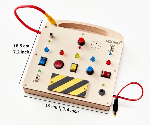 LED Light Electronic Busy Board Toddler Toy Montessori Kids