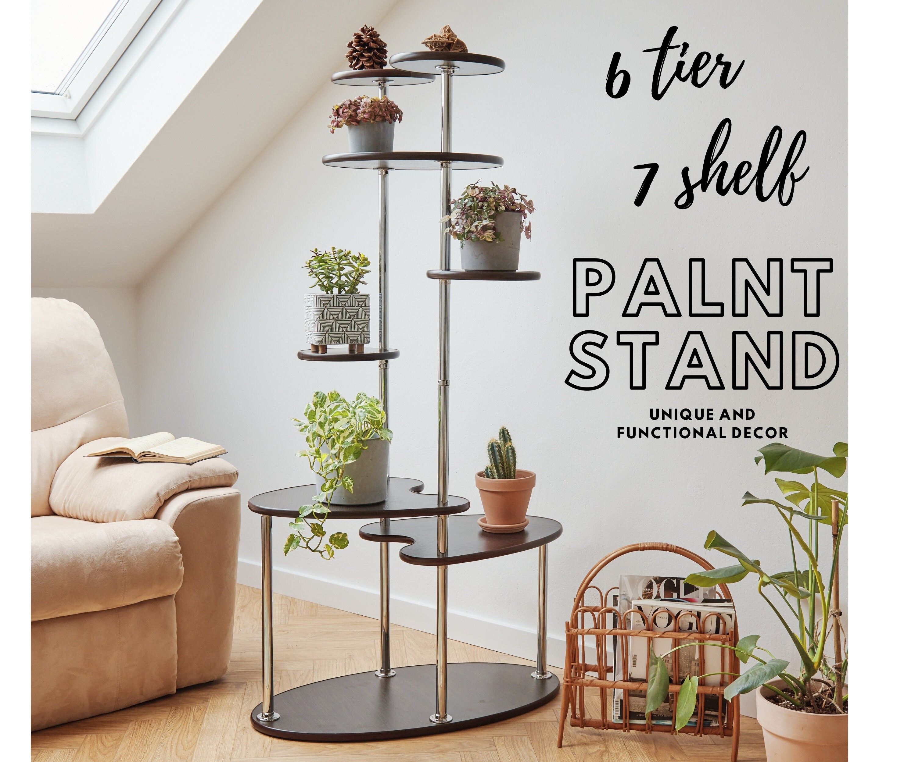 Tall Indoor Plant Pot Stand Large And Tiered Indoor Plant   Etsy ...