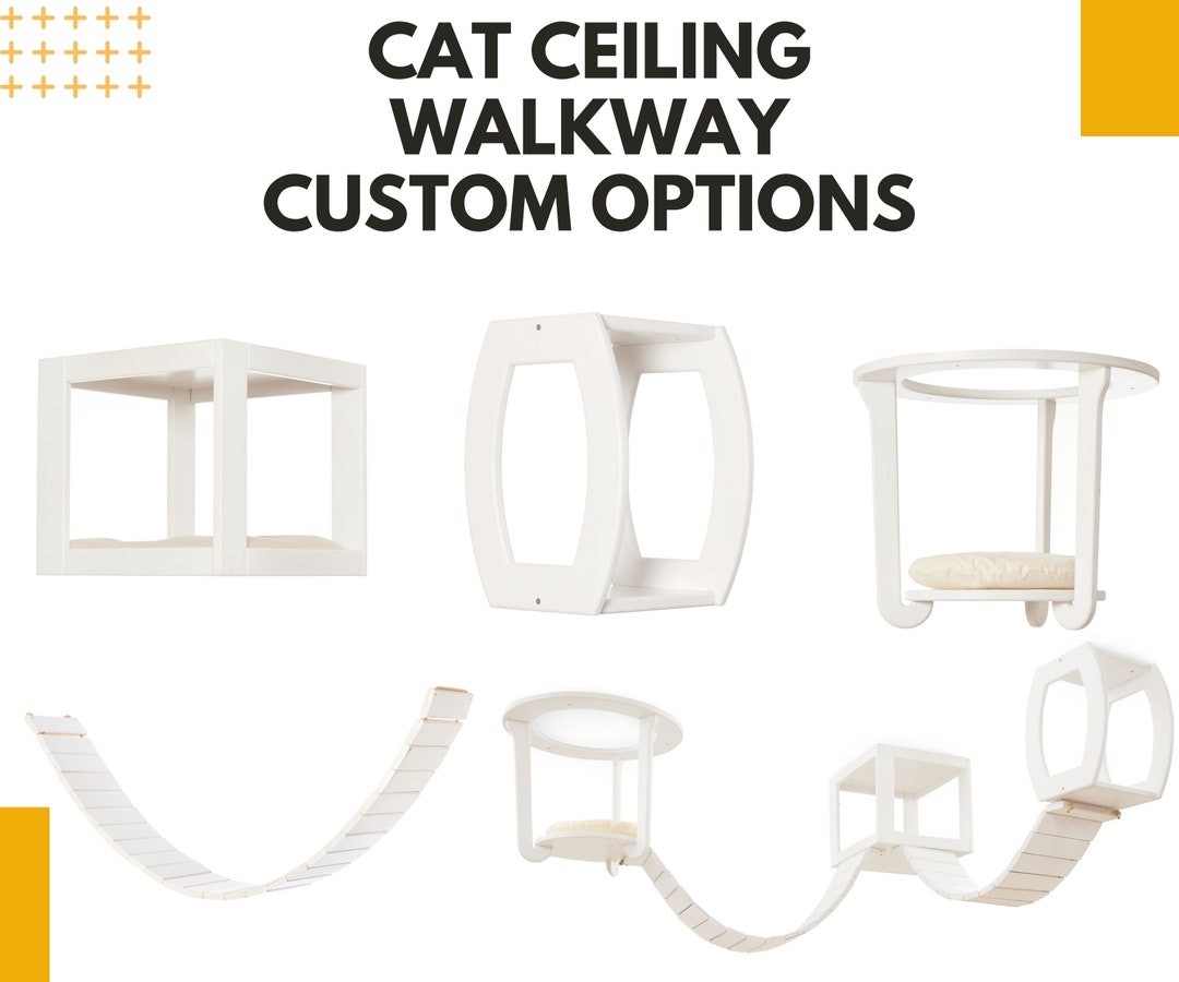 Universal Wood Ceiling Cat Furniture Modular Sections Cat Tower Shelves