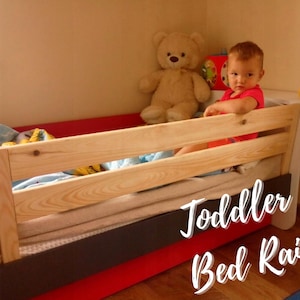 Universal Use Bed Rails Toddler Bed Guard Solid Wood Bed Rail For Toddlers Double Side Bed Barrier For Children Easy To Use Baby Bed Guard image 1