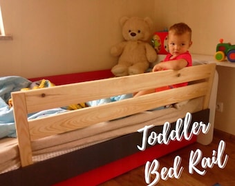 Universal Use Bed Rails Toddler Bed Guard Solid Wood Bed Rail For Toddlers Double Side Bed Barrier For Children - Easy To Use Baby Bed Guard