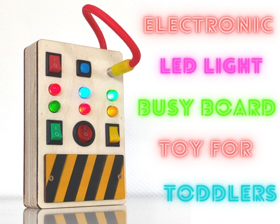 LED Light Electronic Busy Board Toddler Toy Montessori Kids