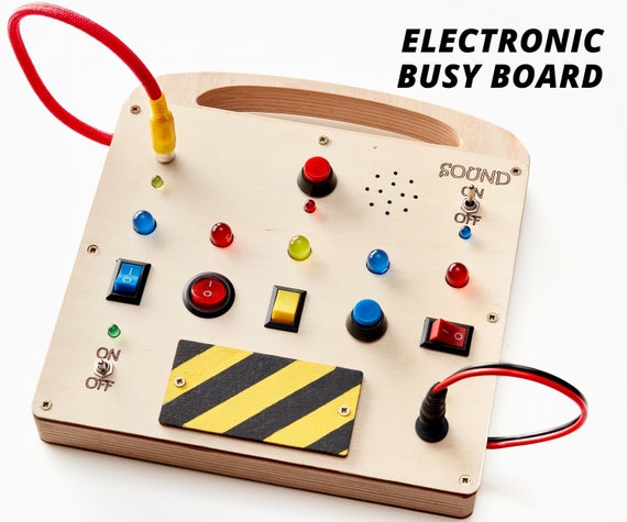 LED Light Electronic Busy Board Toddler Toy Montessori Kids