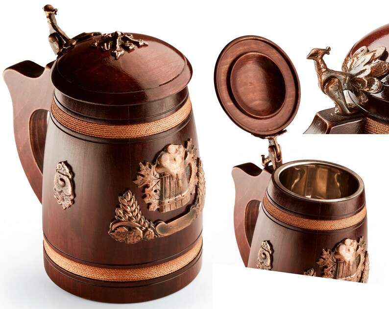 wooden pint tankard