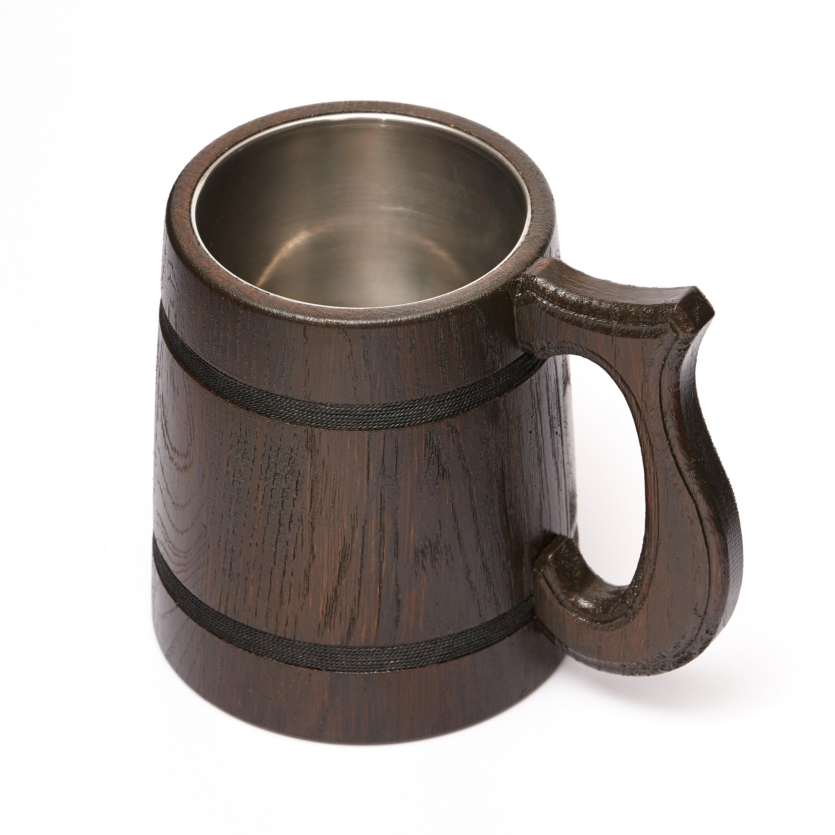 18 oz Large Wooden Beer Mug Best Wood Drinking Cup Wooden Tankard Beer  Glass Stein Tea Cup Barrel Mu…See more 18 oz Large Wooden Beer Mug Best  Wood