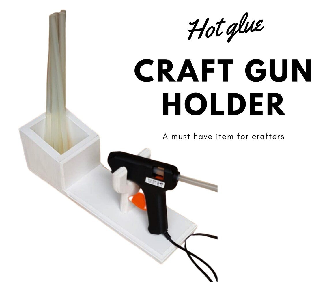 Wooden Hot Glue Gun Stand Holder for Crafting With Extra Glue Etsy