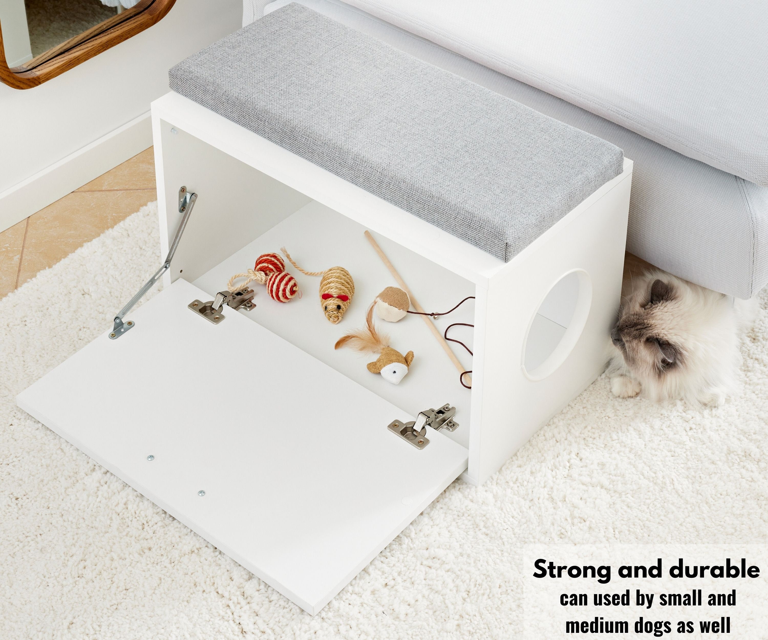 Universal Cat Litter Box Enclosure Indoor Dog House or picture