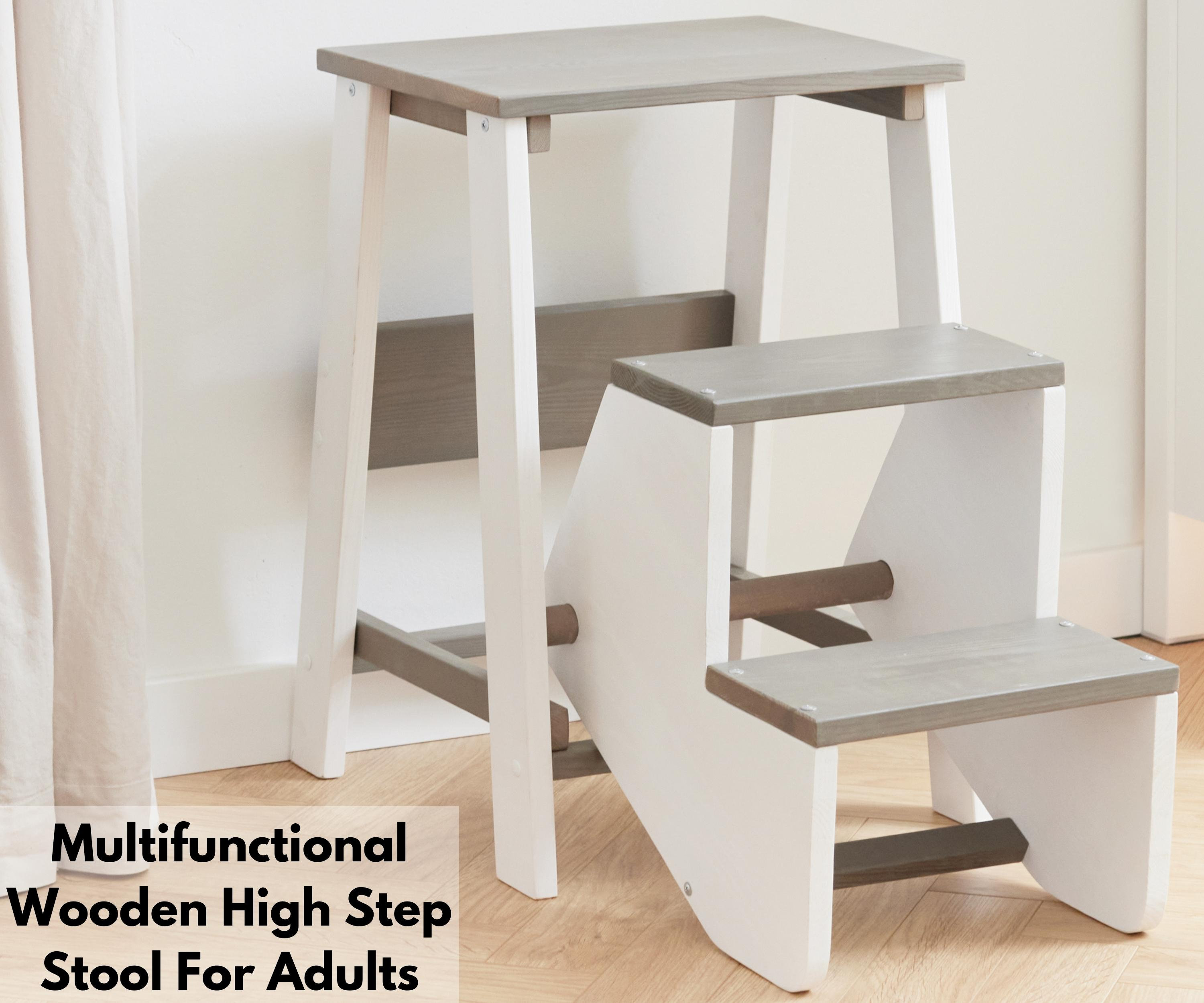 3 step 2024 wooden step stool