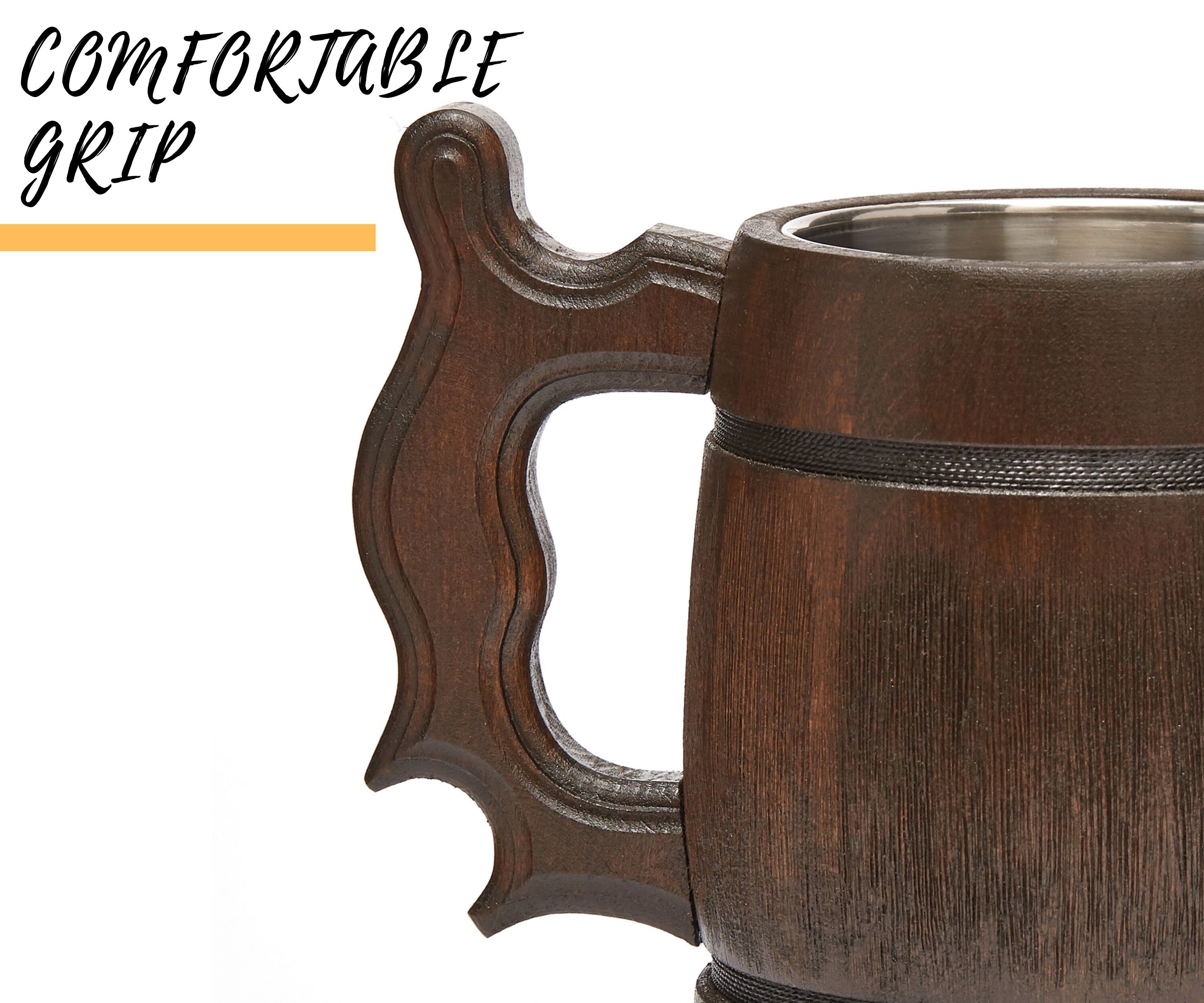 Premium Handmade Wooden Beer Stein Oak Wood Pint Wooden Beer Etsy