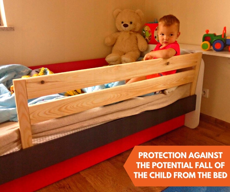 Universal Use Bed Rails Toddler Bed Guard Solid Wood Bed Rail For Toddlers Double Side Bed Barrier For Children Easy To Use Baby Bed Guard image 6