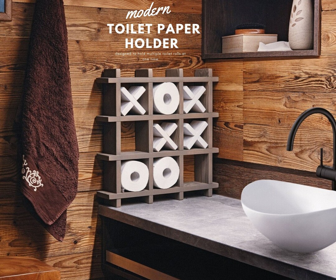 Xs and Os Toilet Paper Roll Storage Tic Tac Toe Toilet Paper Holder Noughts and Crosses Wall