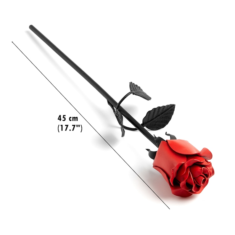 Iron Rose Sixth Wedding Anniversary Gift For Her Black With Red 6th 6 Anniversary Gifts For Wife image 4