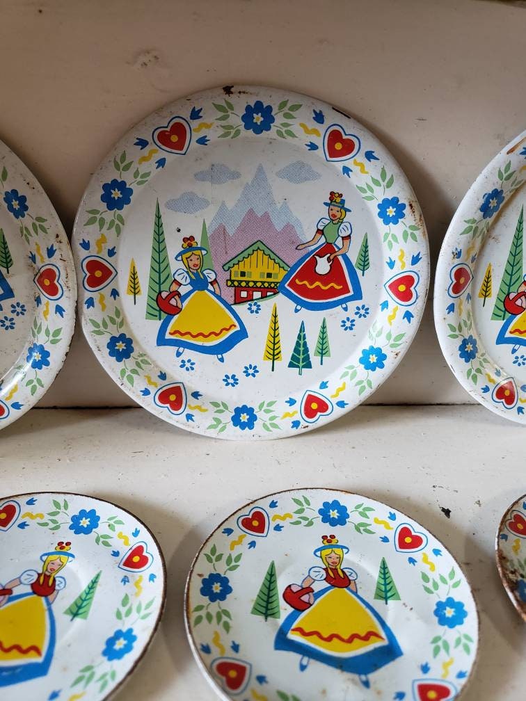 Rare Antique Tin Tea Set 1930's Ohio Art Co Bryan Ohio Etsy
