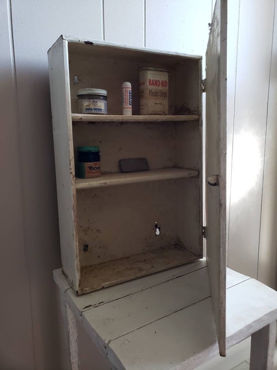 Vintage Retro Metal Medicine Cabinet Antique Bathroom Vanity Etsy