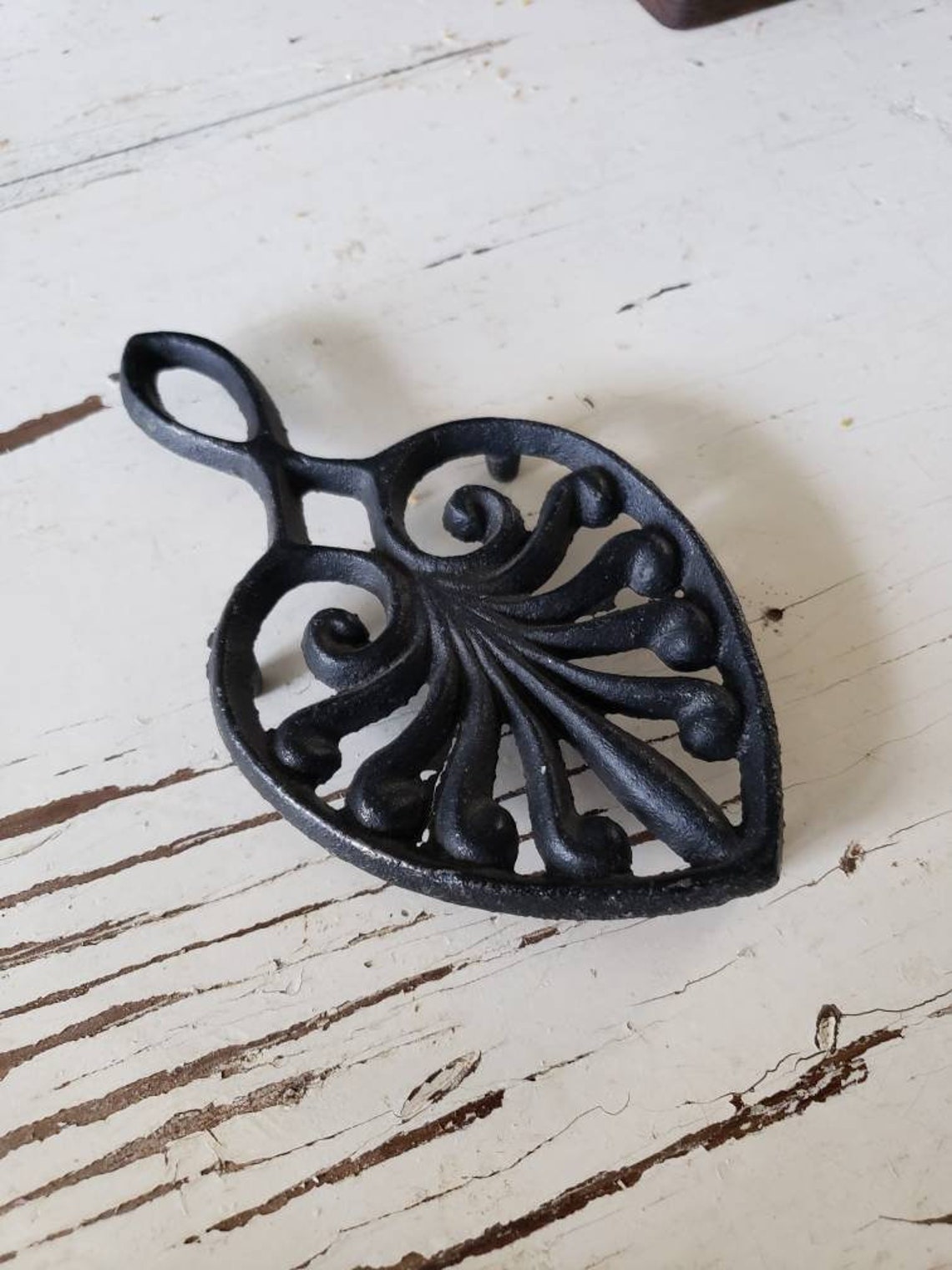 Vintage Cast Iron Trivet Cast Iron Footed Trivet Rustic Etsy