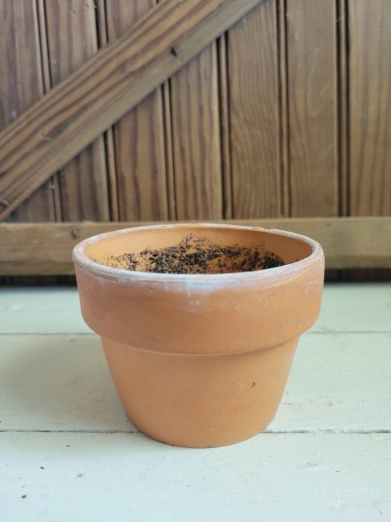 Vintage Terracotta Pot Vintage Clay Flower Pot Terracotta Etsy