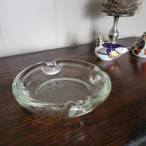 Vintage Ashtray | Personal Ashtray | Cigar Ashtray | Clear Heavy Glass Ashtray