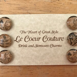 Drink Charms - "Poker Queen", Cards, Royal Flush, Magnetic, Stemware, Drink, Beverage, Charms, Glass