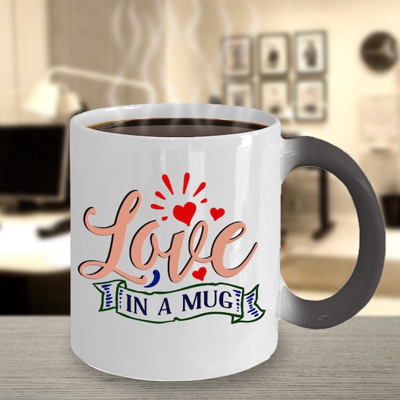 Color Changing Mug Coffee Mug Tea Cup Gifts Coffee and Books Love
