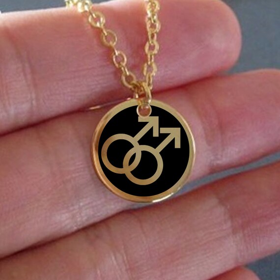 Laser Engraved Necklace With the Double 