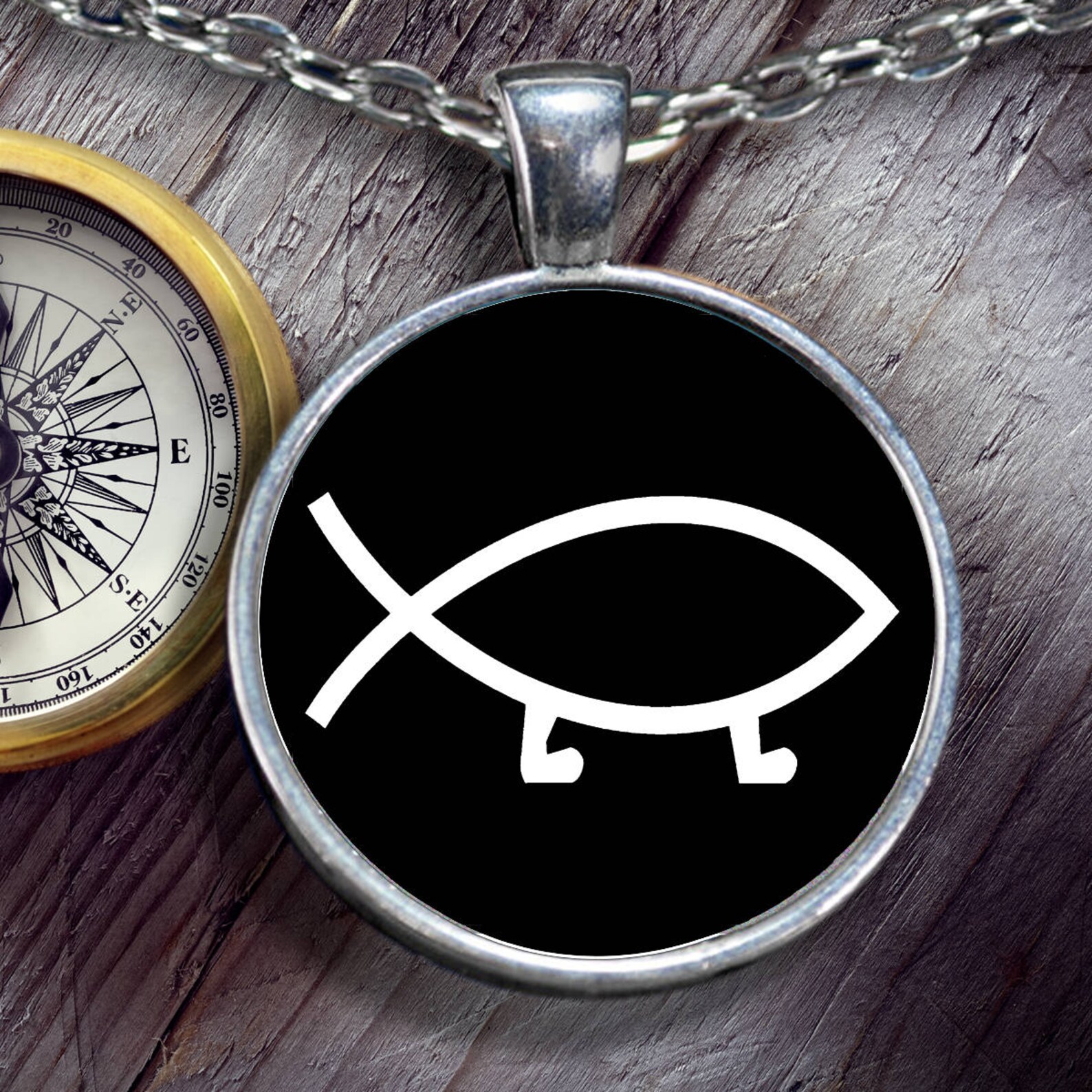 The darwin Fish One Symbol of Atheism or Etsy