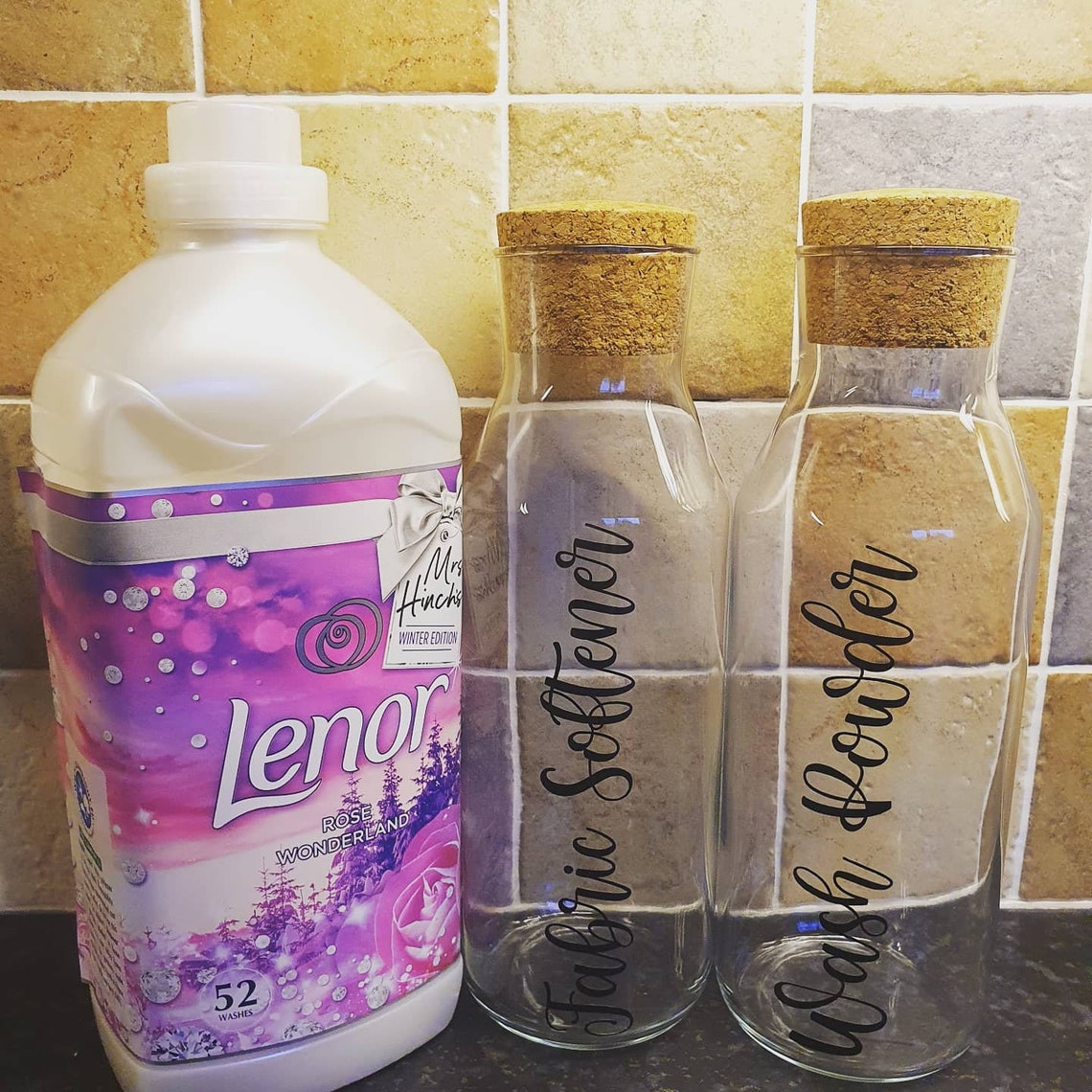 Laundry Storage Jars Fabric Softener Bottle Wash Powder Etsy UK