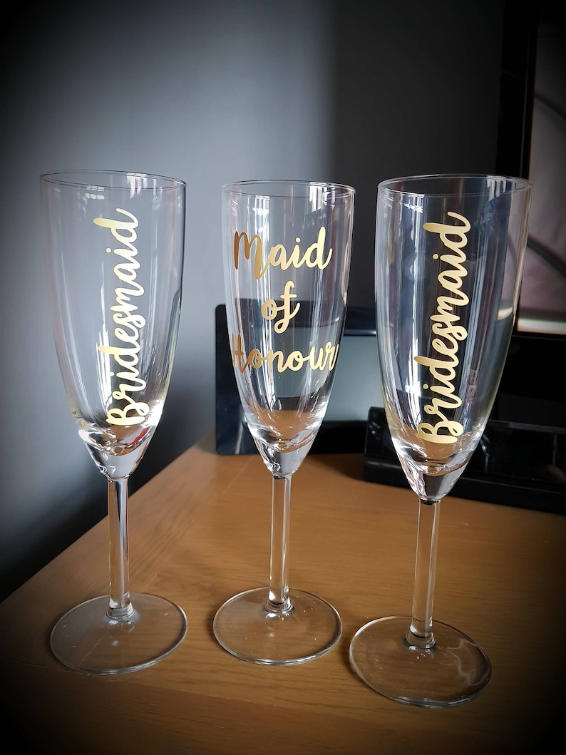 Personalised Champagne Glass Bridesmaid Prosecco Glass Will Etsy UK