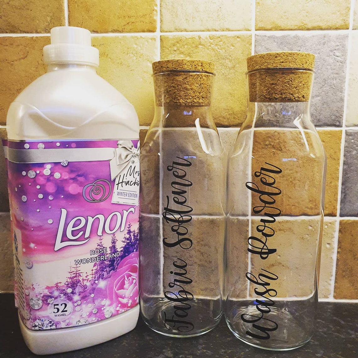 Laundry Storage Jars Fabric Softener Bottle Wash Powder Etsy UK