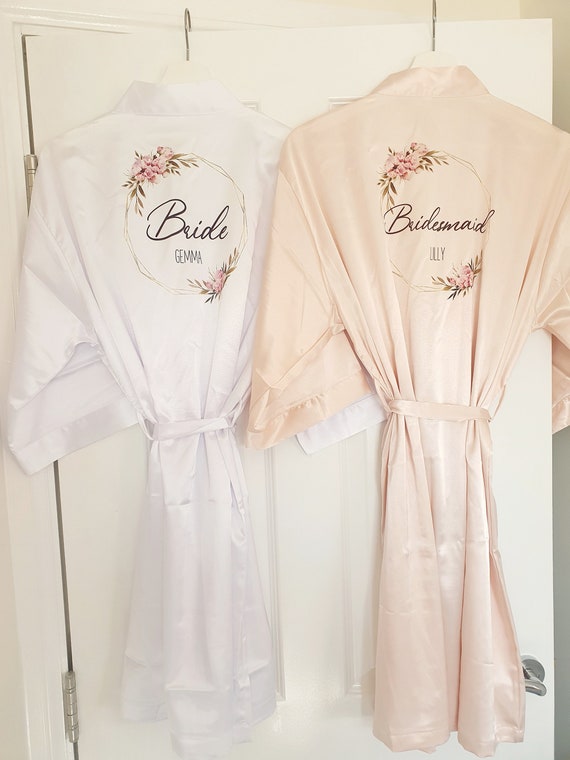 Personalised bridal dressing gowns deals