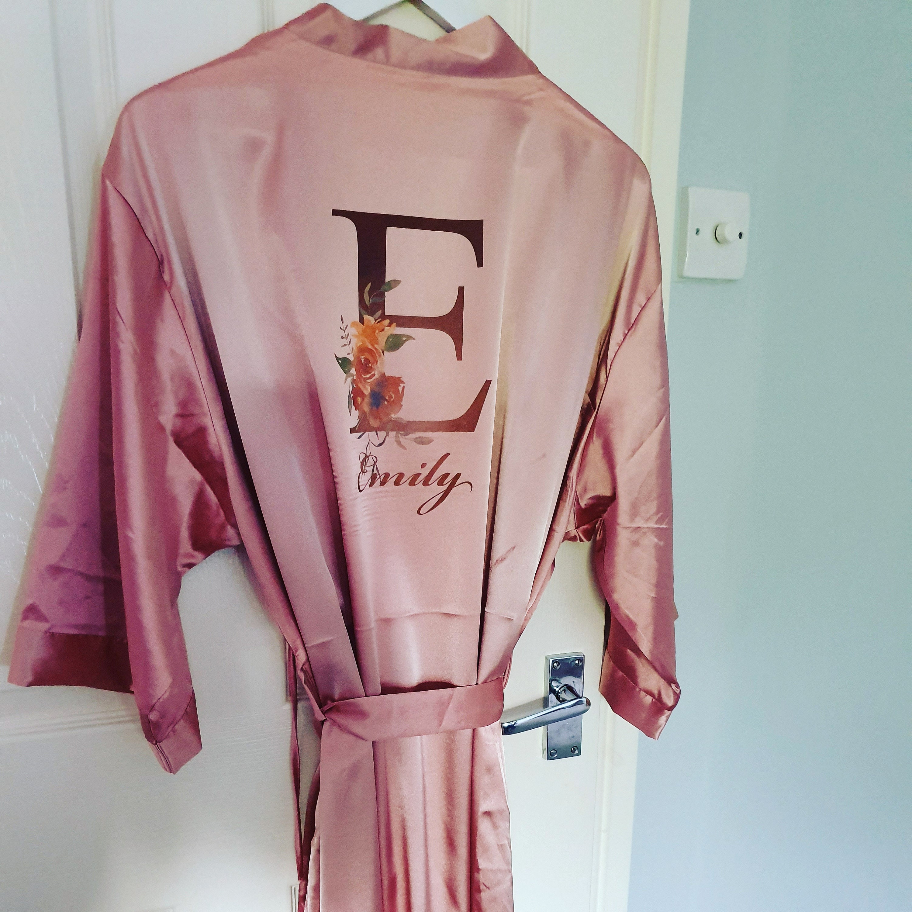 Personalised Bridesmaid Robes Wedding Dressing Gowns Satin | Etsy UK