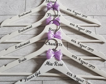 Wedding hanger, wedding dress hanger, bridal hanger, wedding accessory, personalised hanger, bridal party gift, wedding gift, bridesmaid