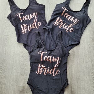 Hen party swimwear, bachelorette party, bride tribe, team bride, bride swimming costume, personalised swimsuit, bridesmaid swimsuit image 7