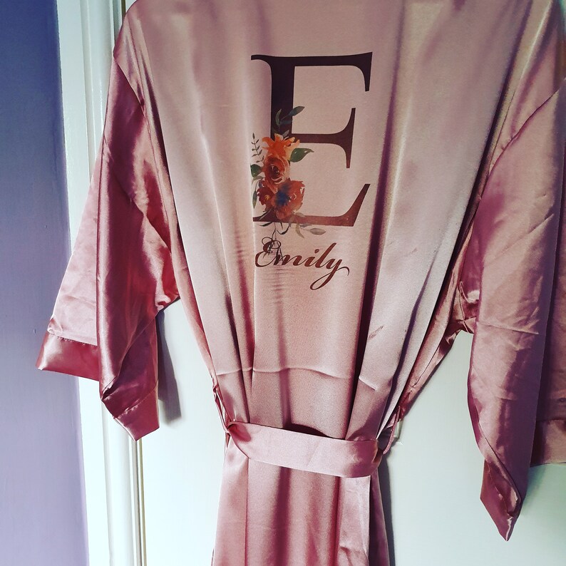 Personalised Bridesmaid Robes Wedding Dressing Gowns Satin Etsy UK
