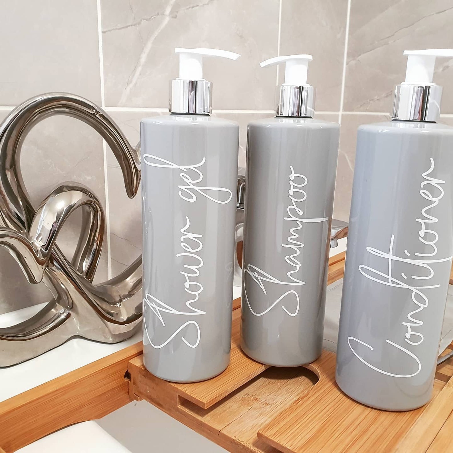 Bathroom storage box and pump bottles set Mrs Hinch inspired Etsy