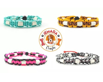 EM-Keramik Zeckenhalsband Paracord Hunde Katzen Zeckenband Zeckenkette EM-Band