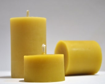 Beeswax Pillar Candles (100% Beeswax & Handmade )