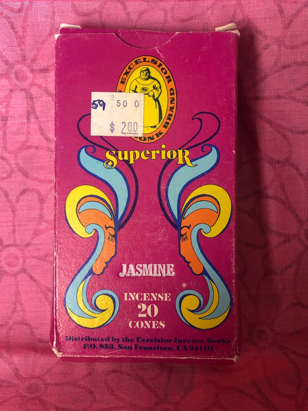 1978 Excelsior Incense Works Vintage Jasmine Incense Cones Etsy