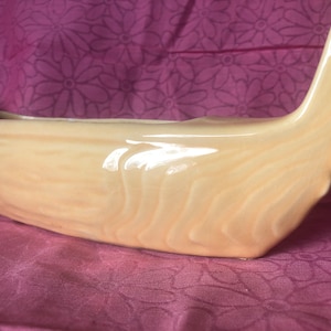 shawnee gondola mcm florist planter vase boat ceramic glazed unique vintage - pink squirrel vintage