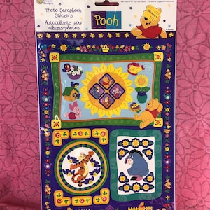 Autocollants de scrapbooking winnie l'ourson des années 90, porcelet Bourriquet des années 2000