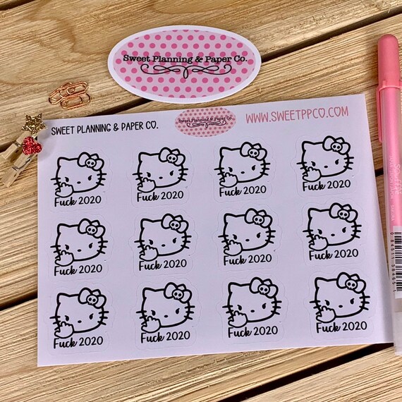 Hello Kitty Planner Stickers - F**k 2020 Planner Stickers Il_570xn