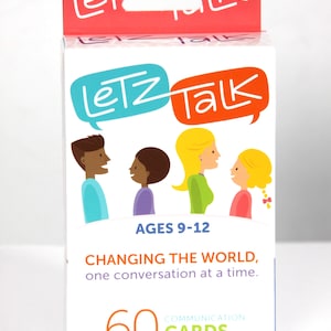 Letz Talk Conversation Cards per bambini dai 9 ai 12 anni - Gioco di carte per giovani - Domanda per rafforzare la fiducia - Conversation Starter - 60 Cards
