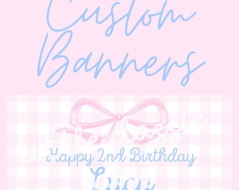 Banner di compleanno, Banner personalizzato, Banner personalizzato, Banner digitale, Decorazioni di compleanno,