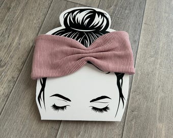 Pink headband, head circumference 46 to 56 cm