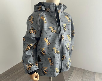 Softshell jacket excavator blue 110/116