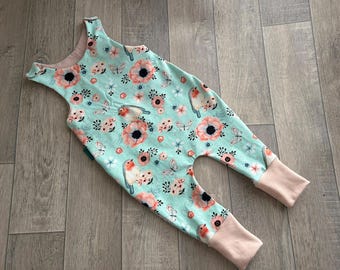 Onesie Birds and Flowers Sizes 62 & 74