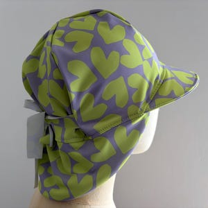 Sonnenhut  mit Nackenschutz UPF 50 Herzen